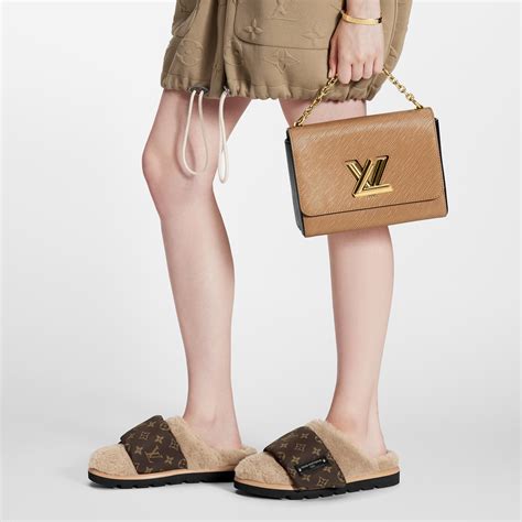 louis vuitton slipperswomens|Louis Vuitton flat mule slippers.